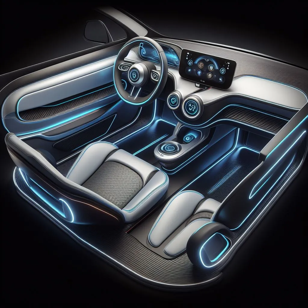 Electric car interior decoration 3